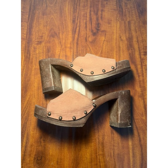 Vintage 1980's Candies Original Sandals High Heels Slides Brown Womens 6 / 37 - Picture 4 of 7